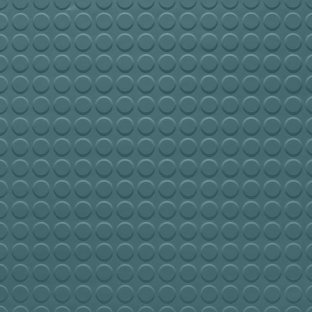 Tarkett - Tuile de caoutchouc Solid Color Rubber Raised Round #VM5 Dream Teal 24" x 24"