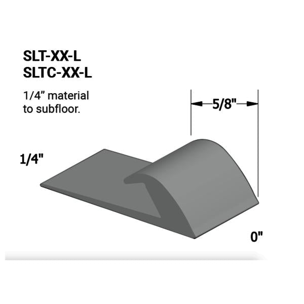Tarkett - Vinyle Slim Line Transitions #21 Platinum 1/4" material to subfloor 5/8" x 12'