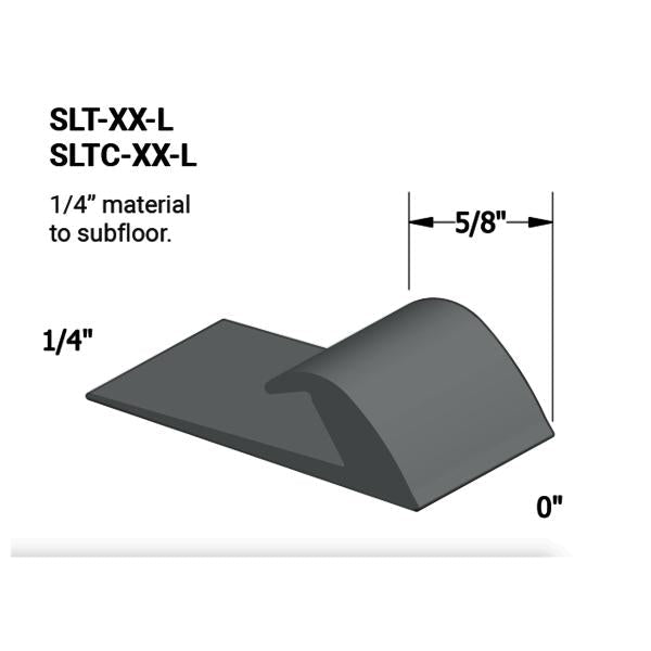 Tarkett - Vinyle Slim Line Transitions #28 Medium Grey 1/4" material to subfloor 5/8" x 12'