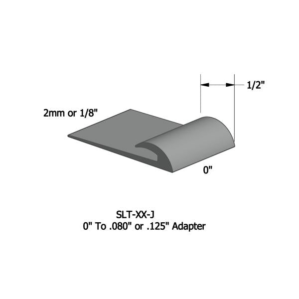 Tarkett - Vinyle Slim Line Transitions #38 Pewter 1/16" ou 1/8" material to subfloor avec contour edge 1/2" x 12'