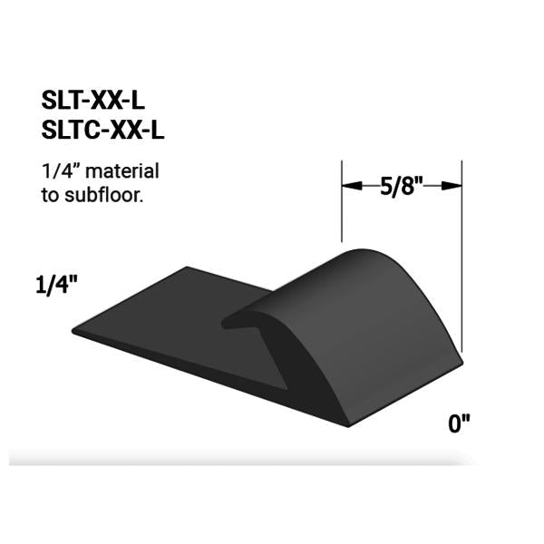 Tarkett - Vinyle Slim Line Transitions #40 Black 1/4" material to subfloor 5/8" x 12'