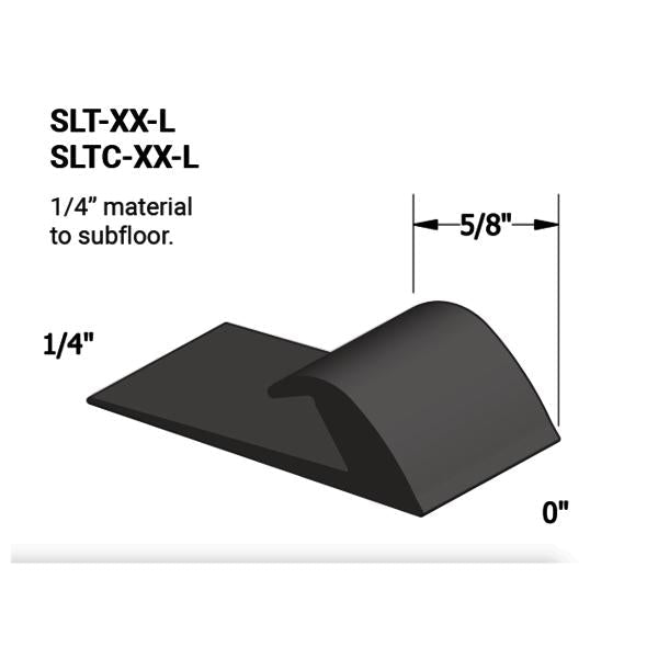 Tarkett - Vinyle Slim Line Transitions #44 Dark Brown 1/4" material to subfloor 5/8" x 12'