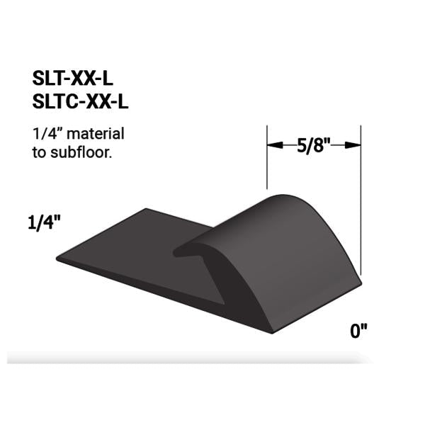 Tarkett - Vinyle Slim Line Transitions #47 Brown 1/4" material to subfloor 5/8" x 12'