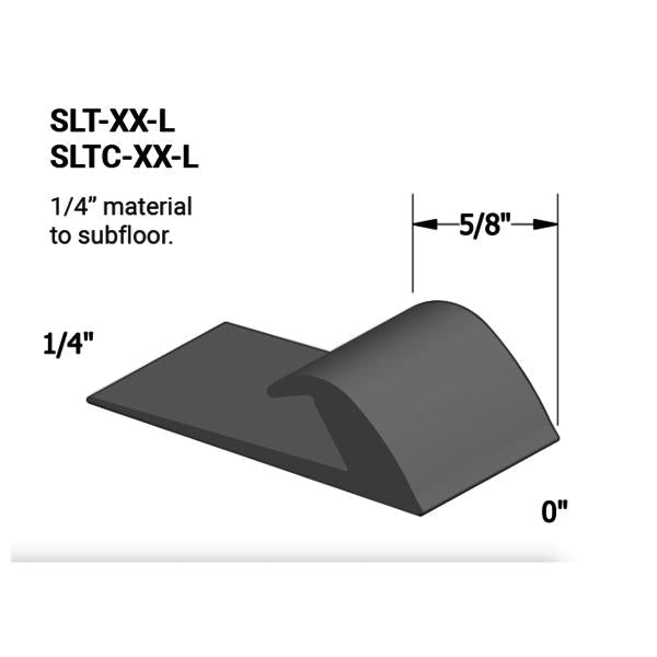 Tarkett - Vinyle Slim Line Transitions #48 Grey 1/4" material to subfloor avec contour edge 5/8" x 12'