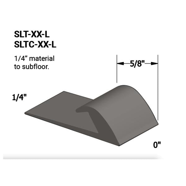 Tarkett - Vinyle Slim Line Transitions #55 Silver Grey 1/4" material to subfloor avec contour edge 5/8" x 12'