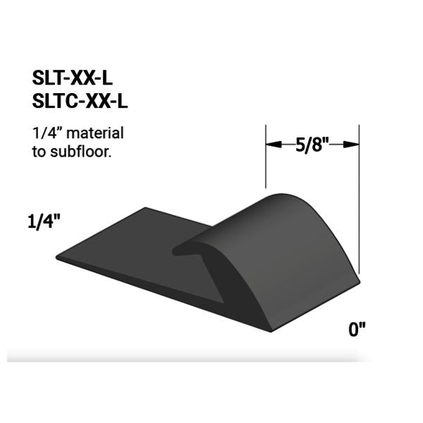 Tarkett - Vinyle Slim Line Transitions #63 Burnt Umber 1/4" material to subfloor avec contour edge 5/8" x 12'