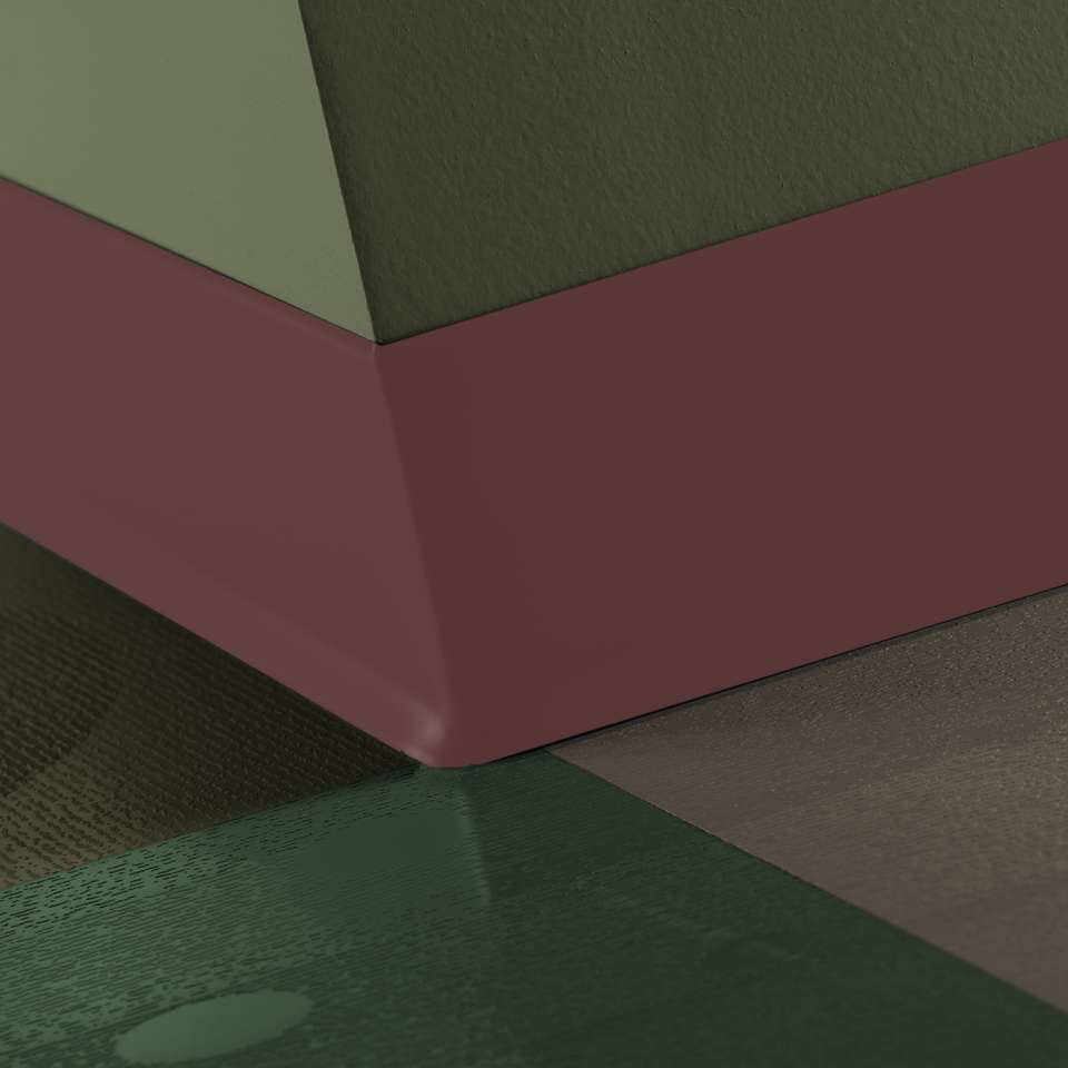 Tarkett - Vinyle Traditionnel 5/64" (type TV) - CB 15 4 X 120 .080 TOE Traditional Vinyl 4" .080 #15 Cabernet - Wallbase 120'