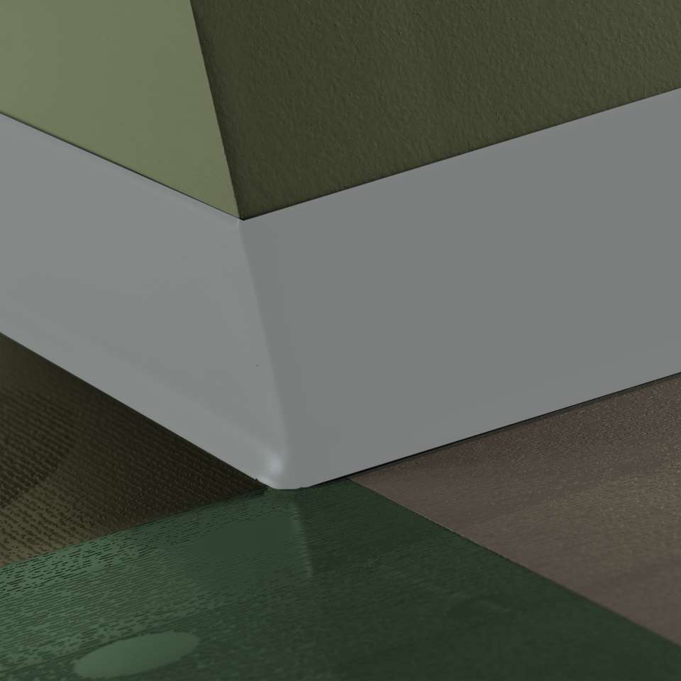 Tarkett - Vinyle Traditionnel 5/64" (type TV) - CB 38 4 X 4 .080 TOE Traditional Vinyl 4" .080 #38 Pewter - Wallbase 4' (paquet de 30)