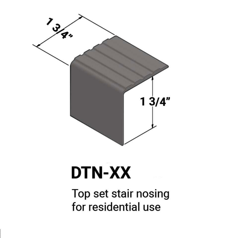 Tarkett/Johnsonite - DTN-XX - Nez de marches d'escalier - Matériau de 1 3/4" haut de gamme pour usage résidentiel - Ceramed