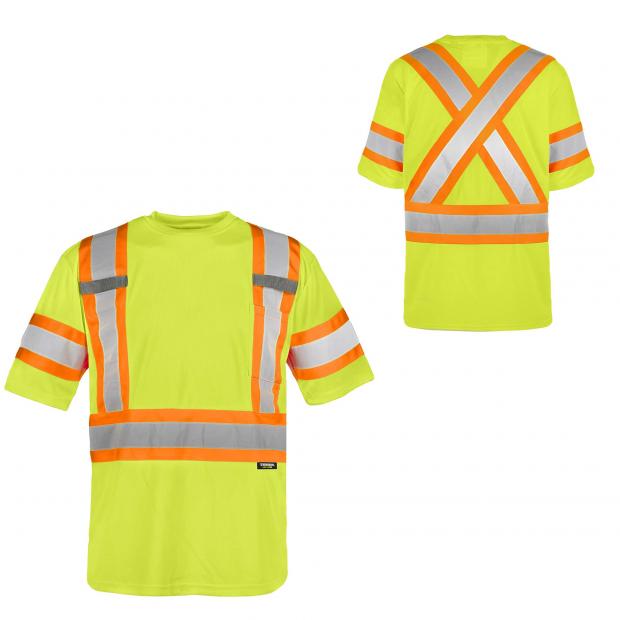 Terra - Chandail à manches courtes haute visibilité - jaune - medium