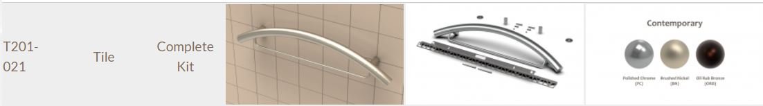 TileWare - Appui/comb. Courbe 24 Kit Cont Bre Hui ||T201-021-ORB - Ceramed