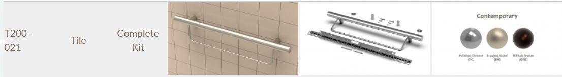TileWare - Barre Comb. Droite 24 Kit Cont Brone H ||T200-021-ORB - Ceramed