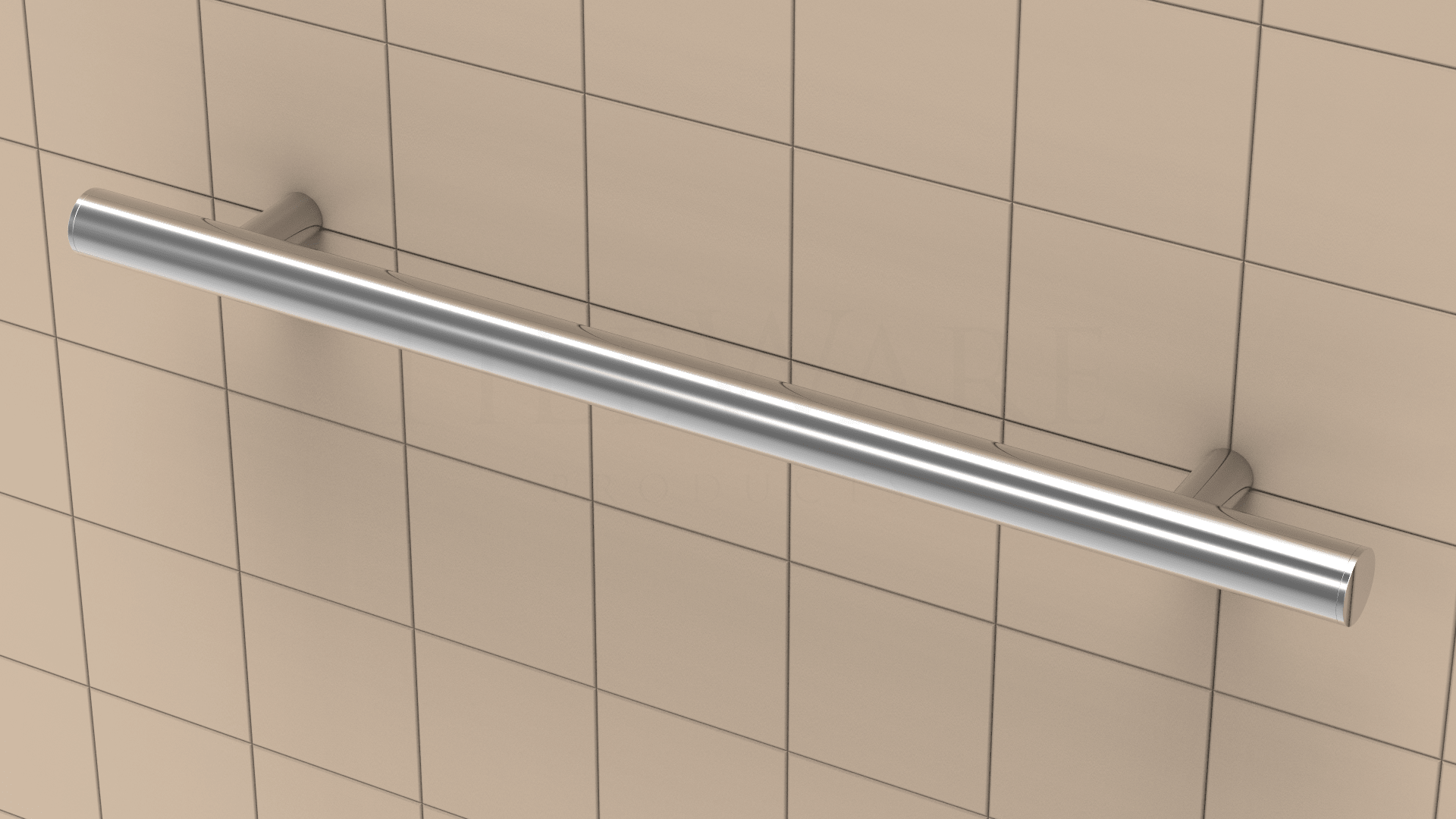 TileWare - Barre d'appui droite Victoria Series ADA Chrome poli contemporain 24" ||T200-011-PC - Ceramed