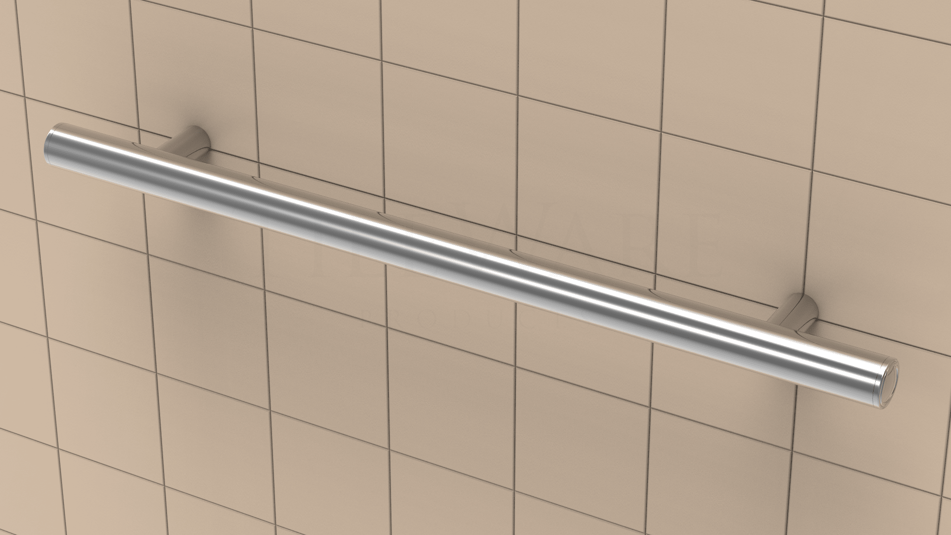 TileWare - Barre d'appui droite Victoria Series ADA Chrome poli traditionnel 24" ||T200-012-PC - Ceramed