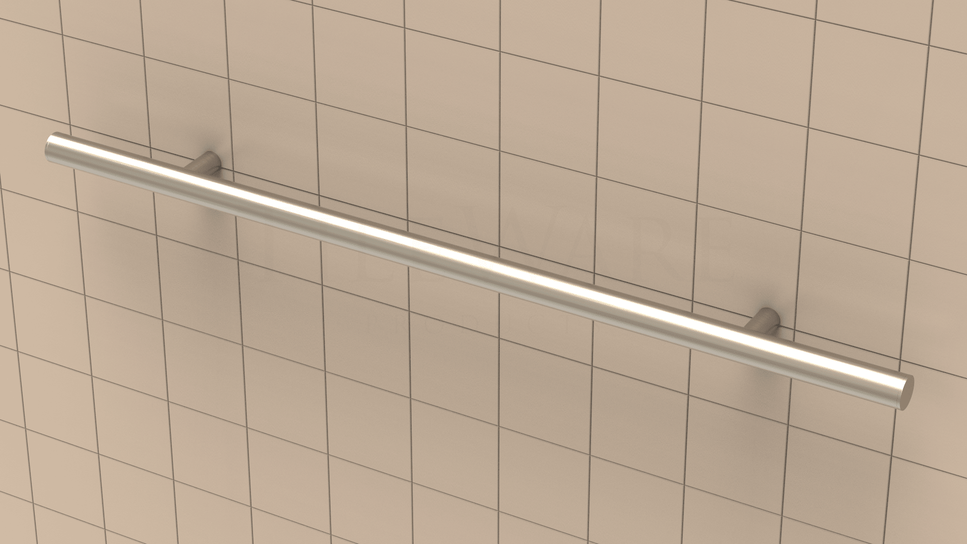 TileWare - Barre d'appui droite Victoria Series ADA Nickel brossé contemporain 36" ||T200-031-BN - Ceramed