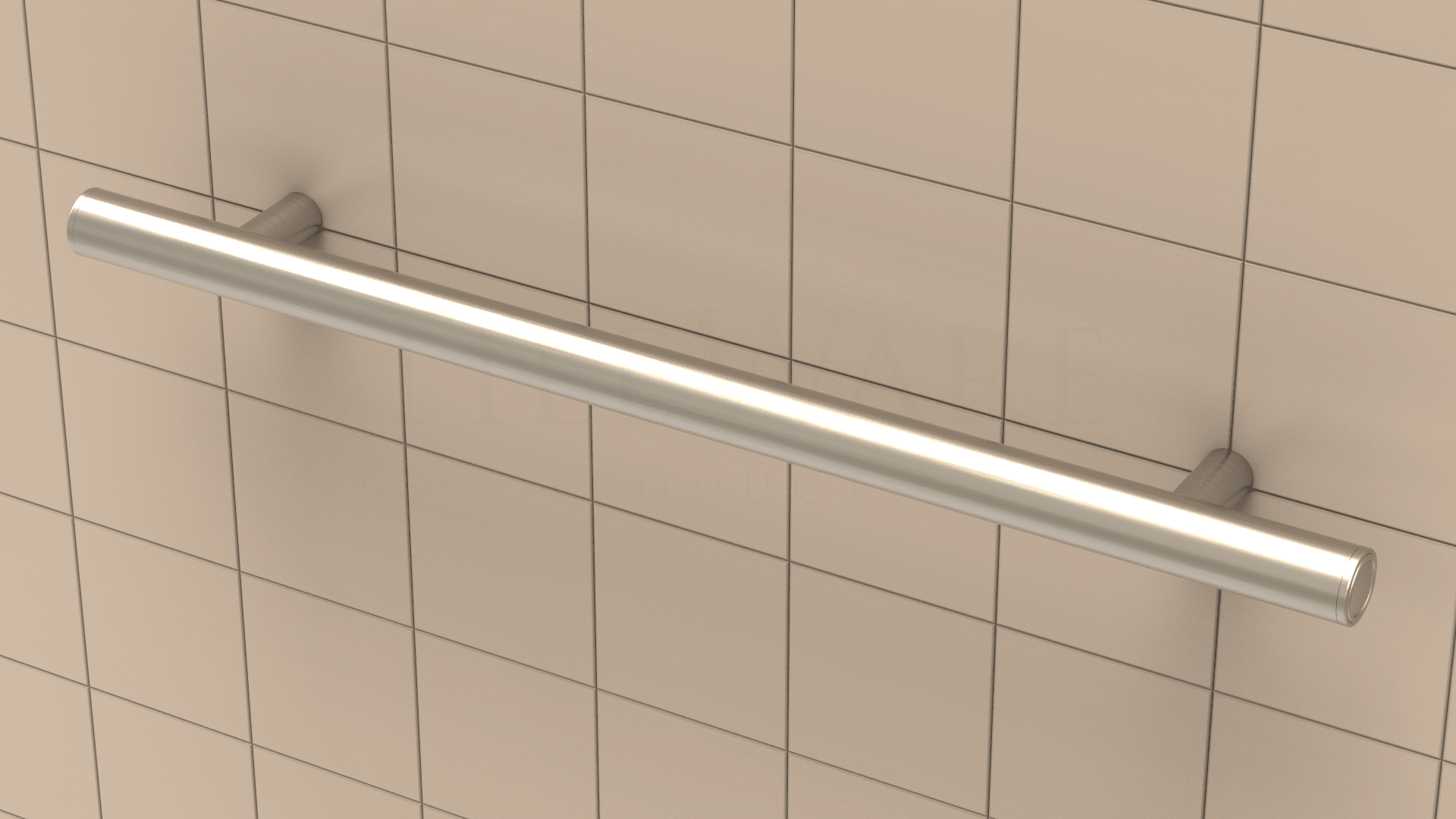 TileWare - Barre d'appui droite Victoria Series ADA Nickel brossé traditionnel 24" ||T200-012-BN - Ceramed