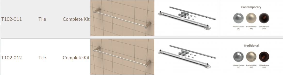 TileWare - Barre Serv. 18 Kit Tradit. Brone Huile ||T102-012-ORB - Ceramed