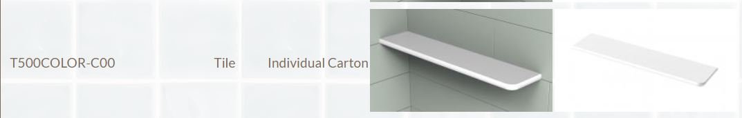 TileWare - Boundless S. Rectangular Shelf Dove Grey ||T500DVG-C00 - Ceramed
