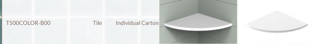 TileWare - Boundless Series 9" Pie Shelf Dove Grey ||T500DVG-B00 - Ceramed