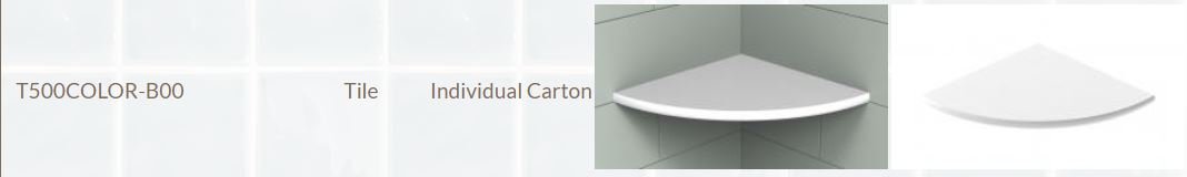 TileWare - Boundless Series 9" Pie Shelf Sup. White ||T500WHT-B00 - Ceramed