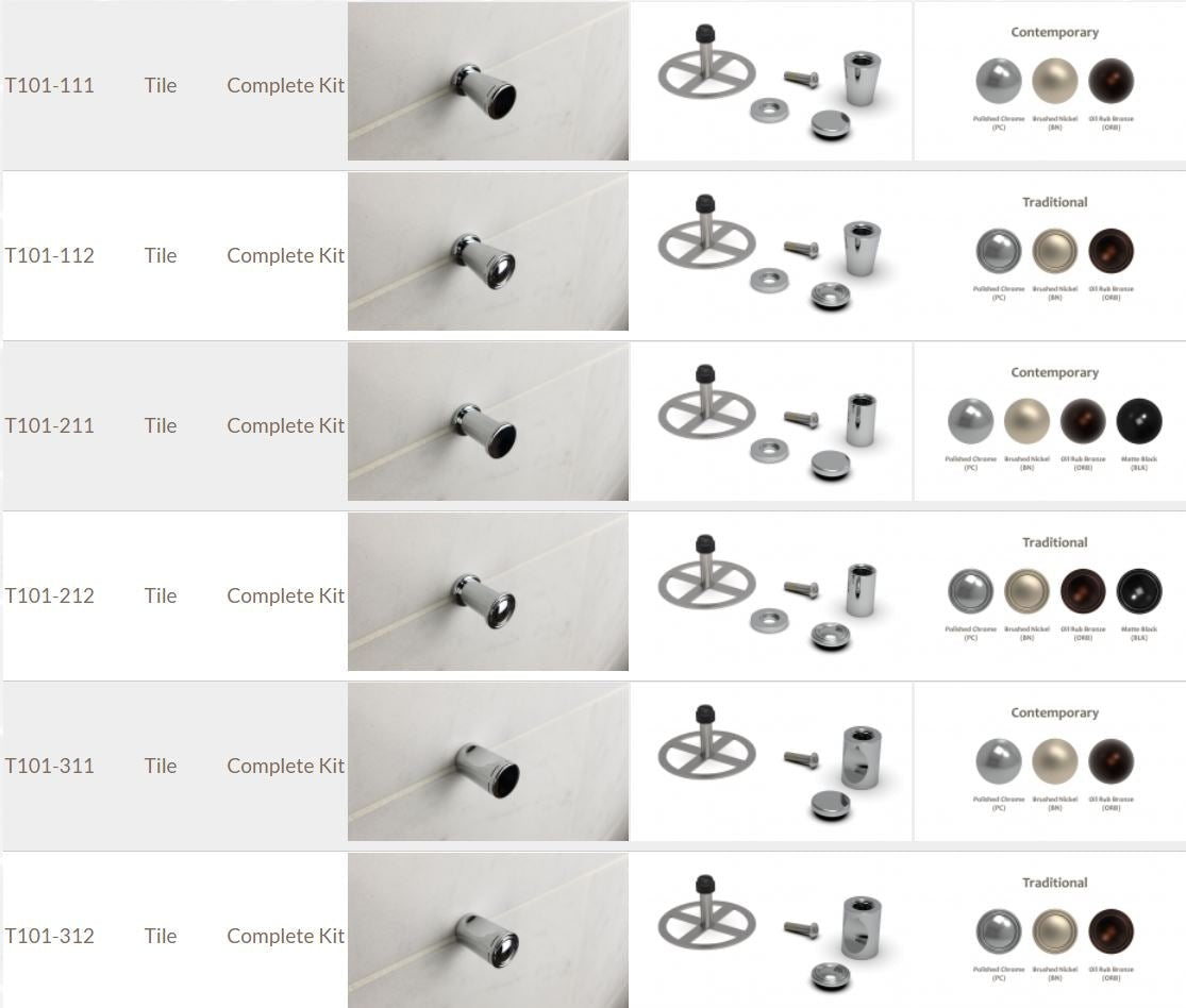 TileWare - Crochet Conique Kit Trad. Chrome Pol (2) ||T101-122-PC - Ceramed