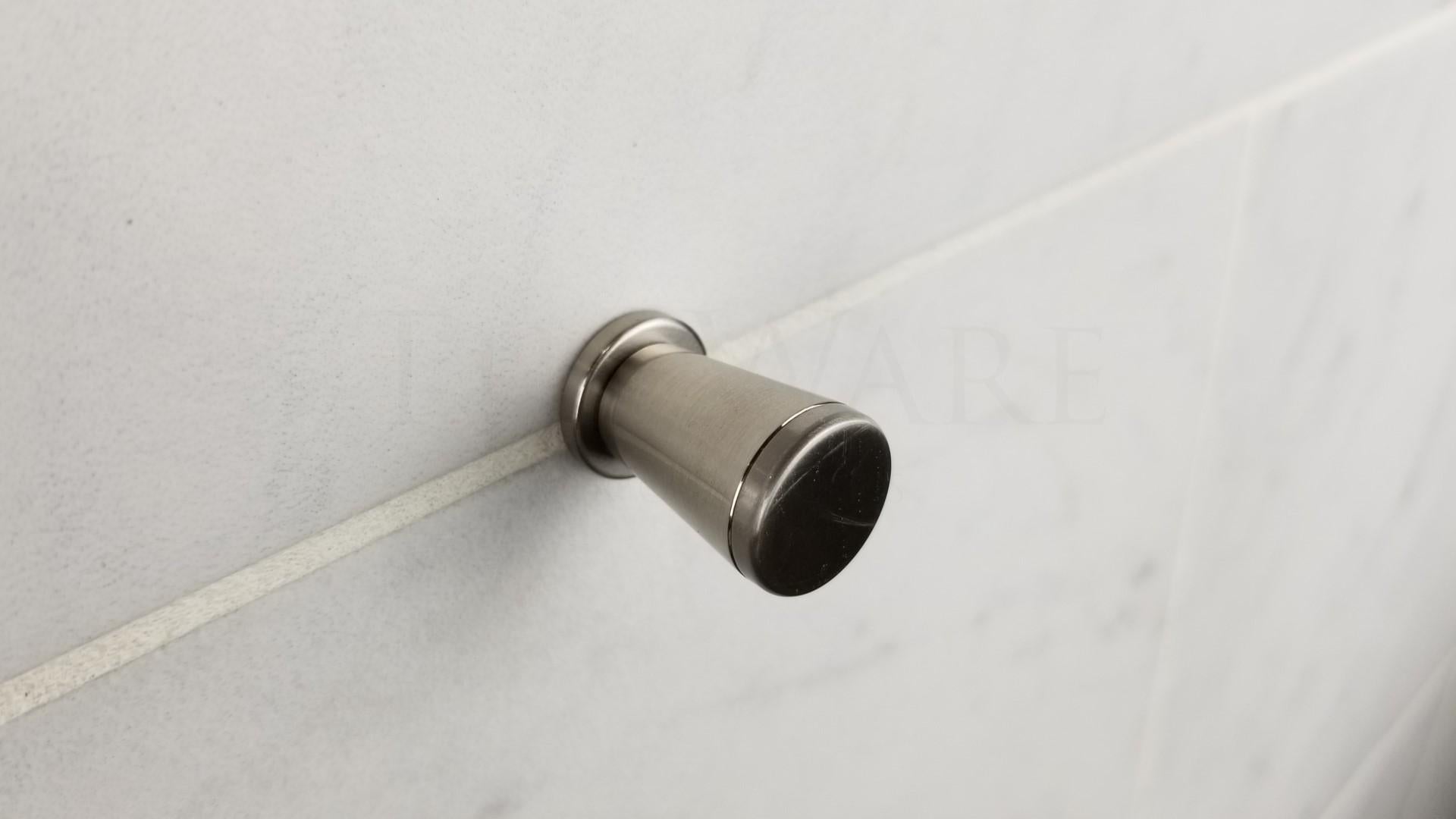 TileWare - Crochet conique Promessa Series Nickel brossé contemporain ||T101-111-BN - Ceramed
