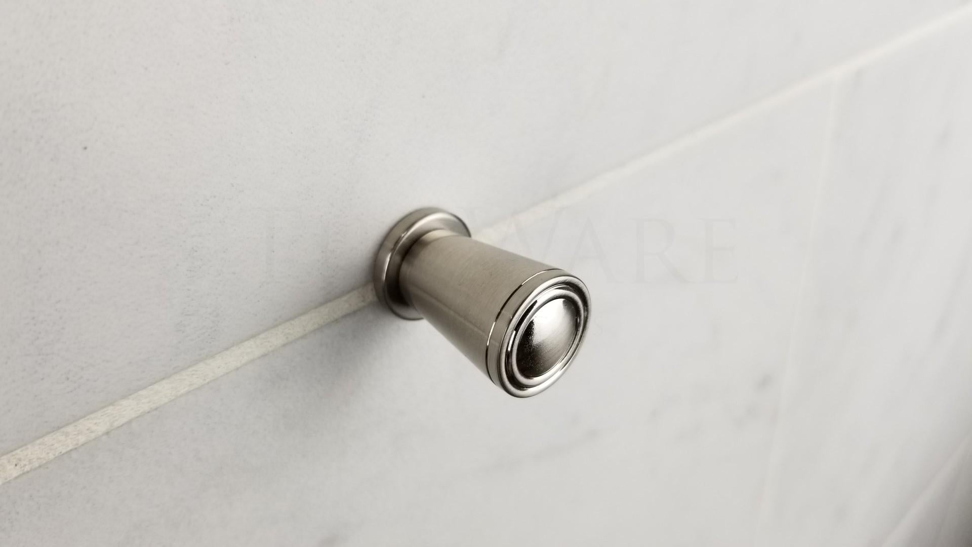 TileWare - Crochet conique Promessa Series Nickel brossé traditionnel ||T101-112-BN - Ceramed