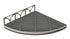 TileWare - Étagère Claddy-T Series Surfaces Structural en acier inoxydable brossé (plateau à carreaux) ||T300-001-BN - Ceramed