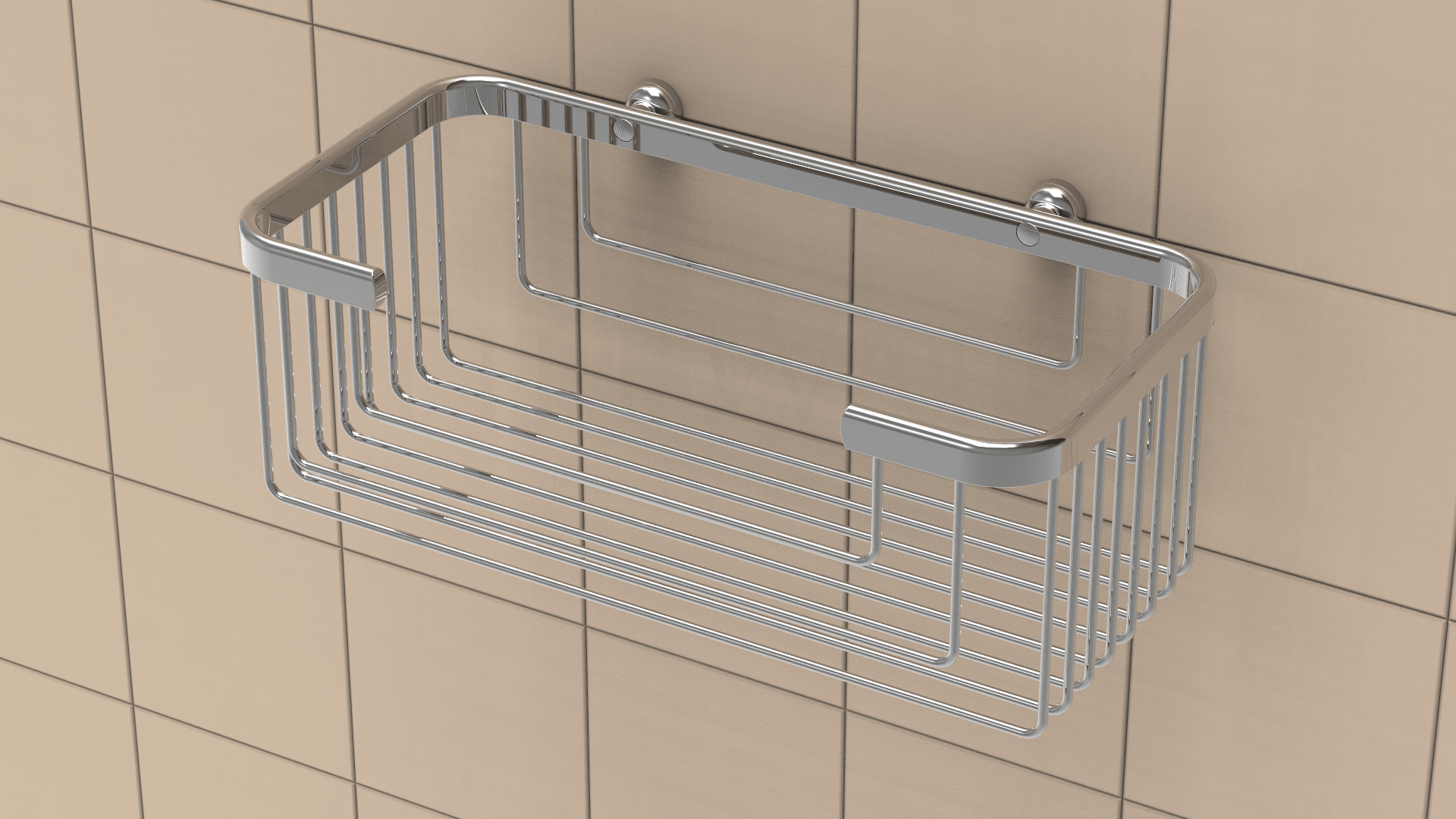 TileWare - Panier à shampooing extra profond Promessa Series Chrome poli ||T100-060-PC - Ceramed