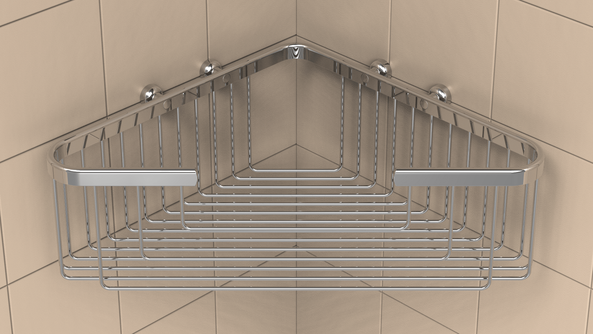 TileWare - Porte-savon en coin extra profond Promessa Series Chrome poli ||T100-050-PC - Ceramed