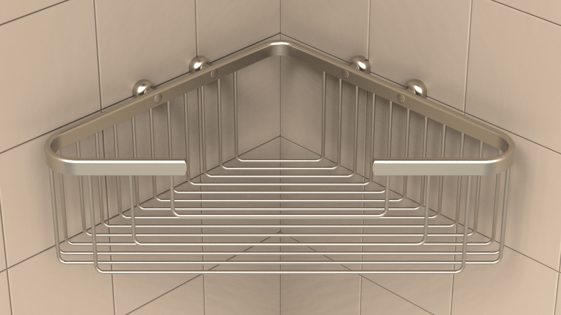 TileWare - Porte-savon en coin extra profond Promessa Series Nickel brossé ||T100-050-BN - Ceramed