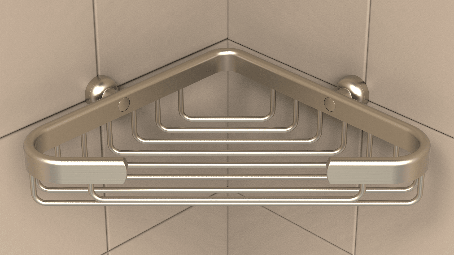 TileWare - Porte-savon en coin peu profond Promessa Series Nickel brossé ||T100-003-BN - Ceramed