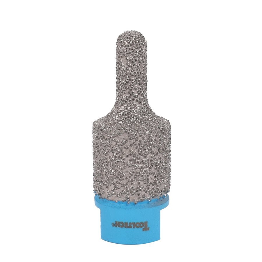 Toolway - Fraise à doigt diamantée brasée sous-vide filetage 5/8"-11 grain 25 - 3/8" à 1"