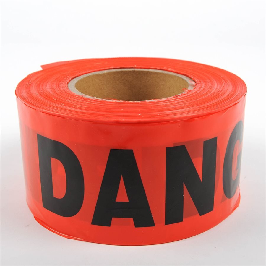 Toolway - Ruban d'avertissement rouge de 3" x 1000'