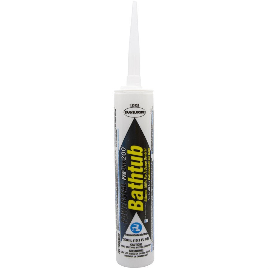 Toolway - Scellant Silicon 200 Pour Baignoires et Tuiles Translucide 300ml