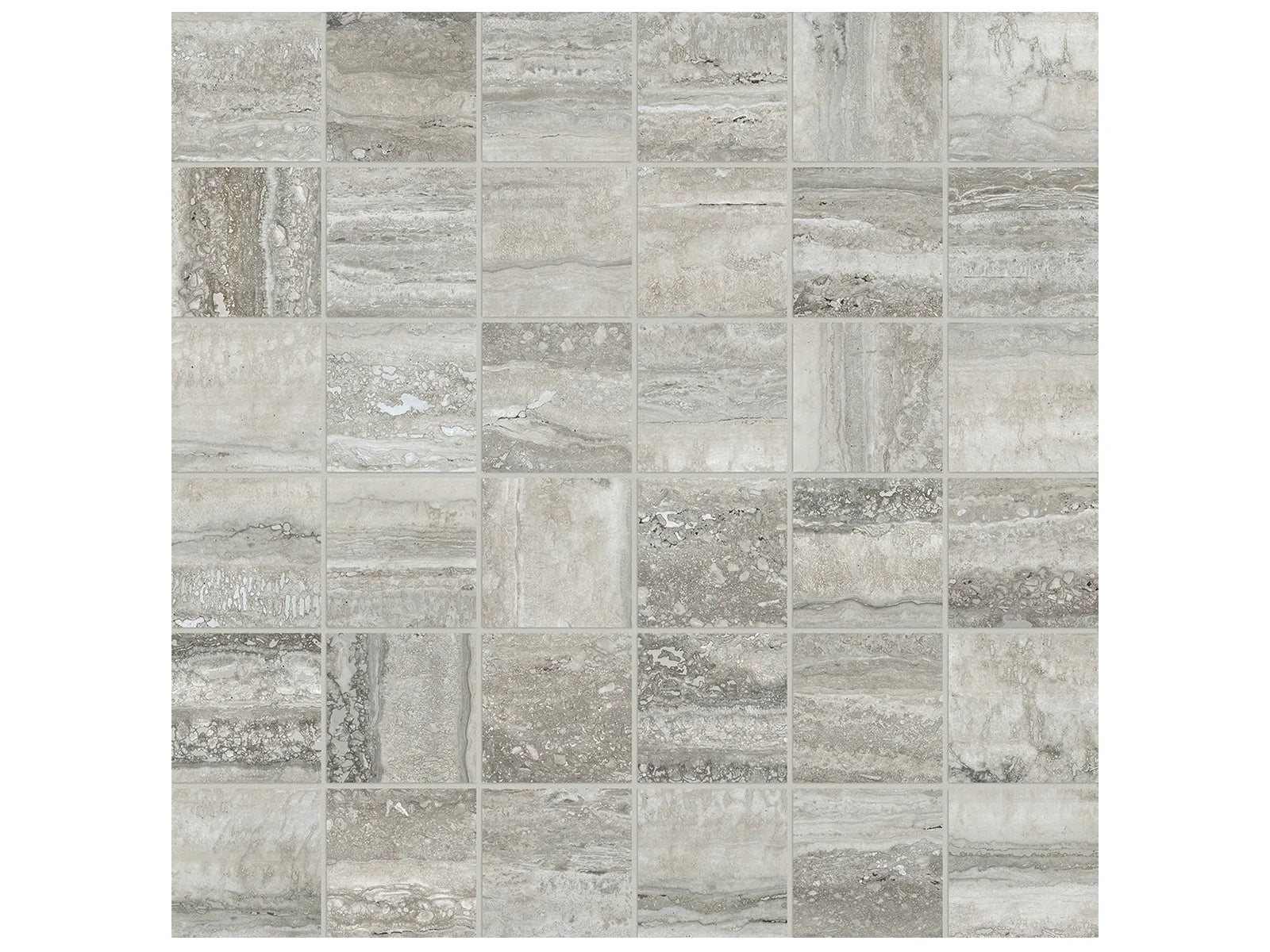 Anatolia - La Marca - Travertino Instrata - Mosaïque Square adoucie 12 x 12 po ||4501-0373-2
