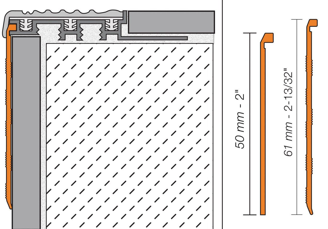 Schluter - Trep-Tap 2 Riser Alum Mat 3'3" ||TAP50AE/100