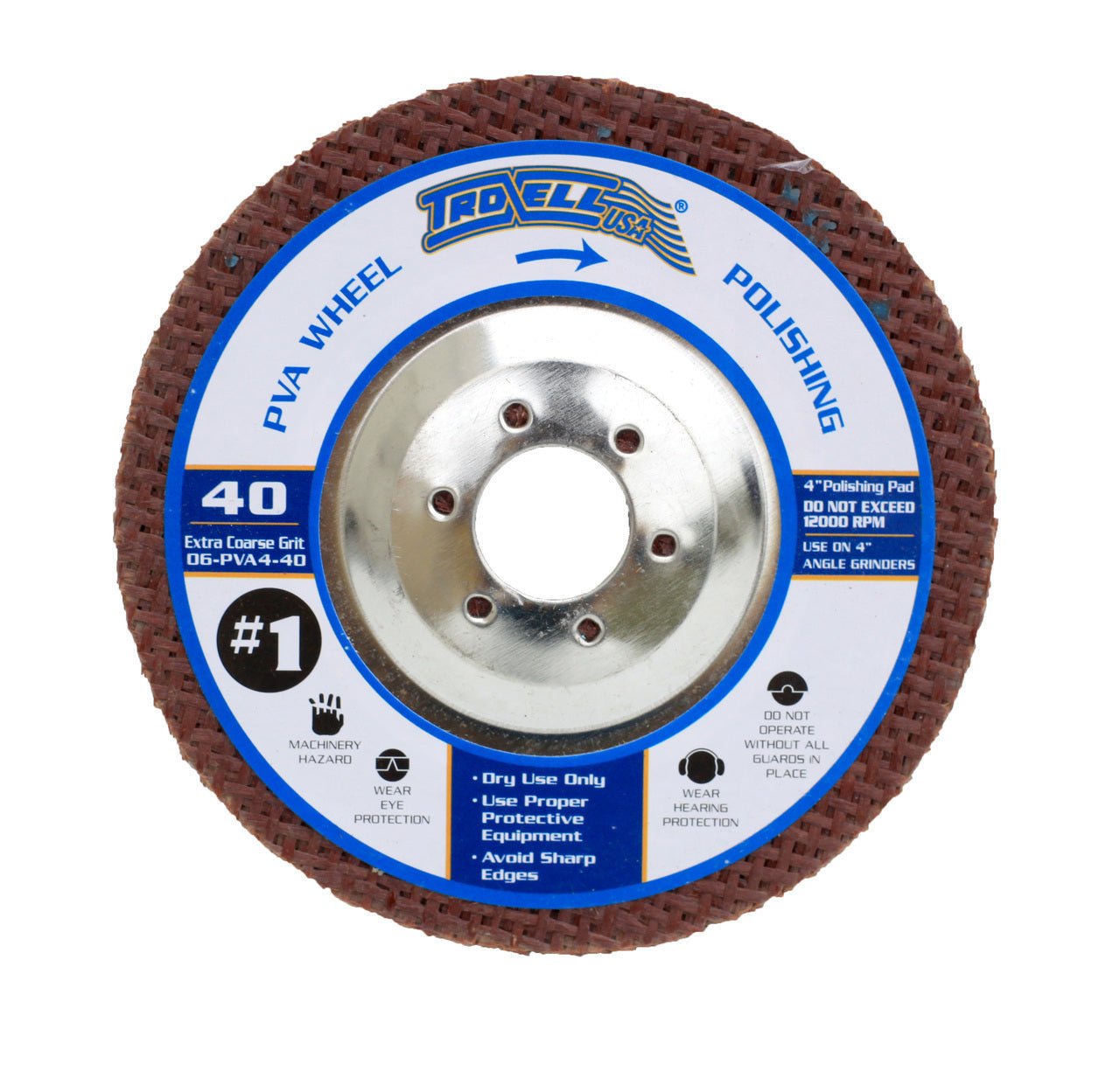 Troxell - Pad de polissage 4" - Grain 40