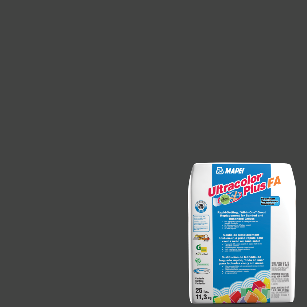 Mapei - Ultracolor Plus FA Coulis tout-en-un à prise rapide #5010 Noir 25 lb