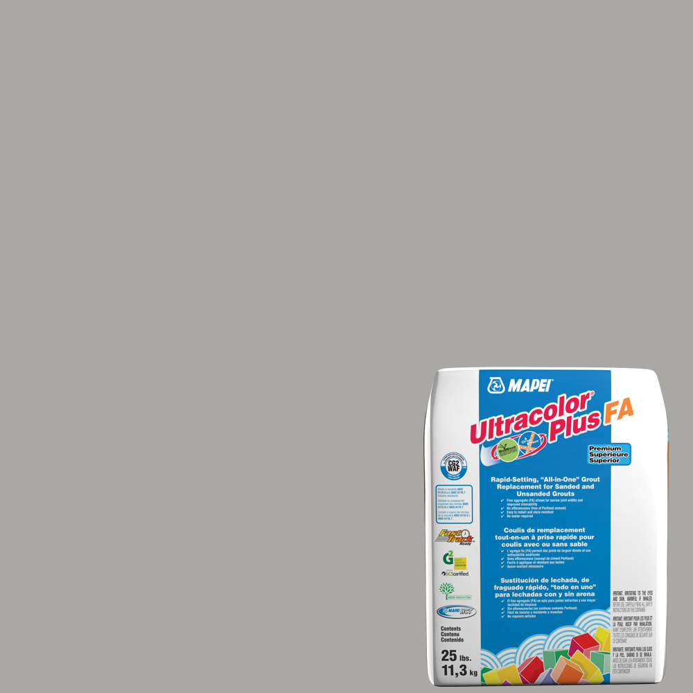 Mapei - Ultracolor Plus FA Coulis tout-en-un à prise rapide #5027 Argent 25 lb
