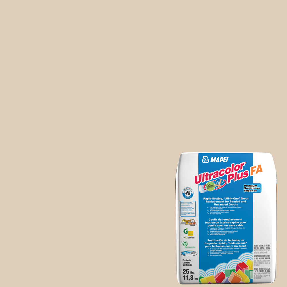 Mapei - Ultracolor Plus FA Coulis tout-en-un à prise rapide #5049 Amande Douce 25 lb