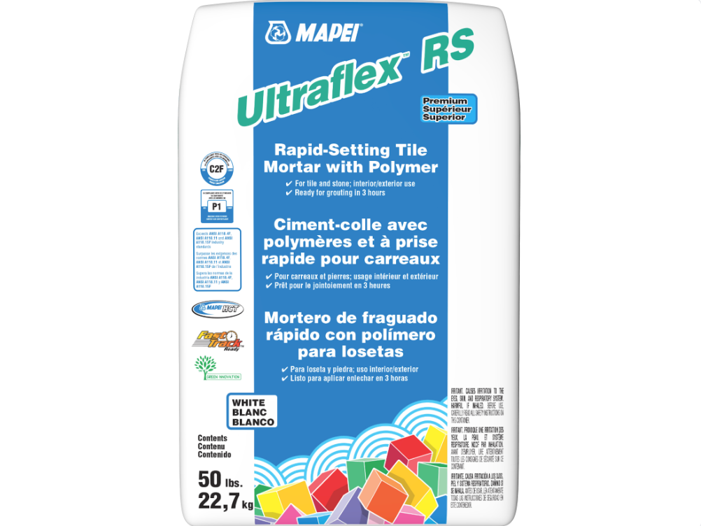 Mapei Ultraflex RS - Blanc 50 lb - Ciment-colle de qualité supérieure avec polymère à prise rapide