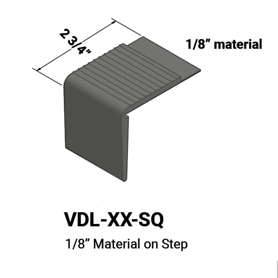 Tarkett/Johnsonite - VDL-XX-SQ -  Nez de marches d'escalier - Matériau de 1/8"
