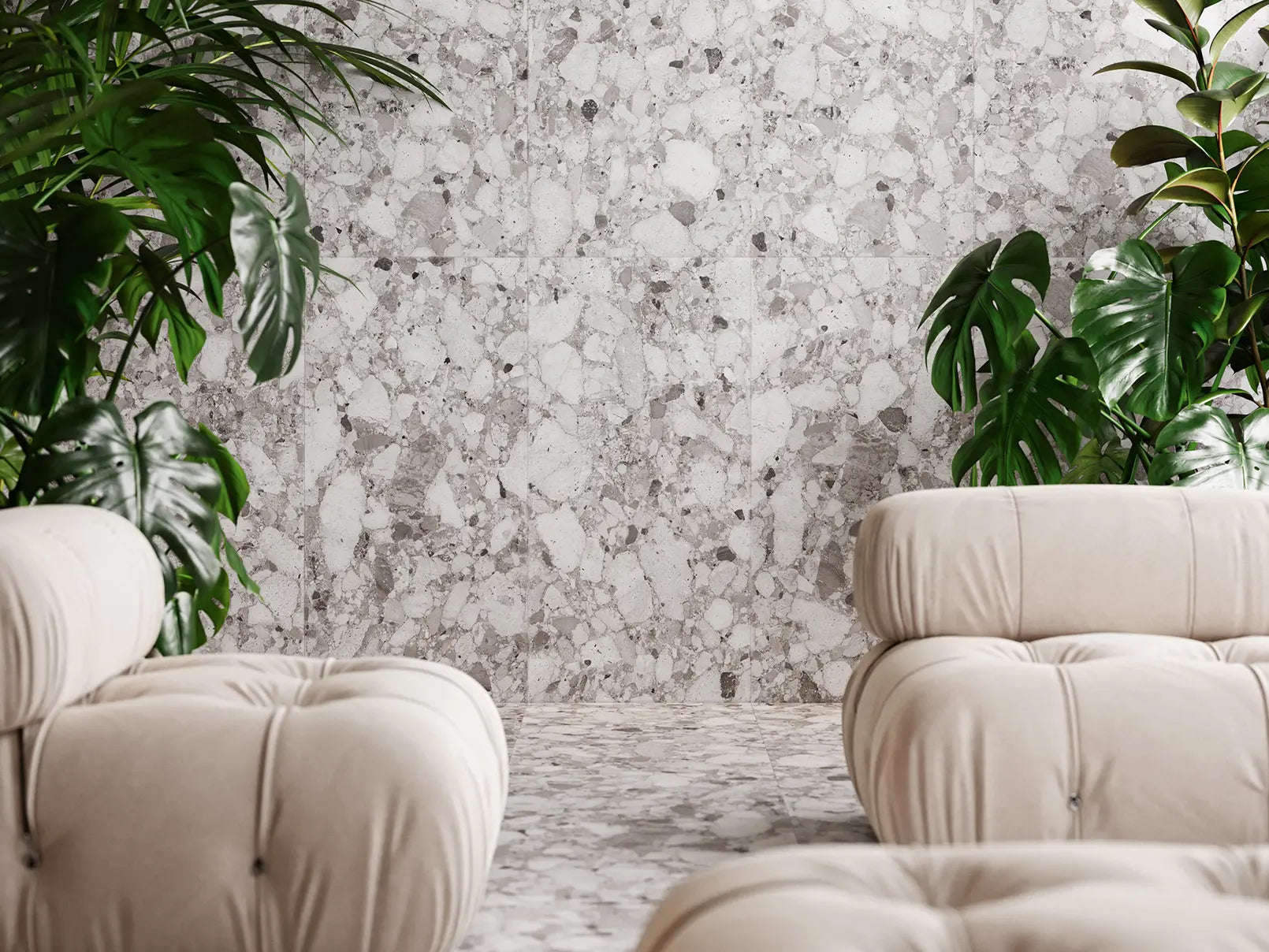 Centura - VENISTONE - Ceramic Tile - GREY POLISHED 36 in x 36 in x 10 mm