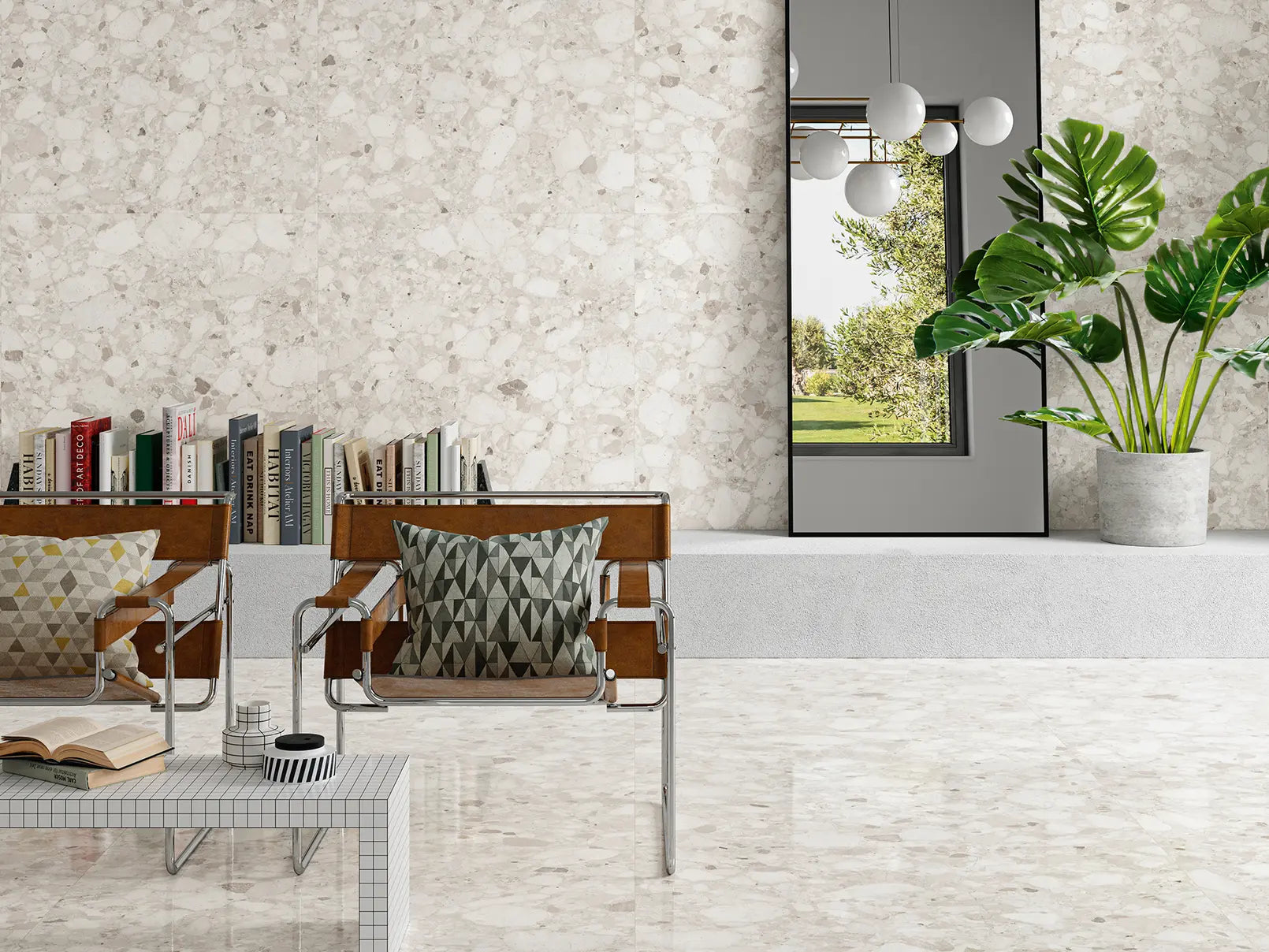 Centura - VENISTONE - Ceramic Tile - GREY POLISHED 36 in x 36 in x 10 mm