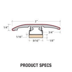 Versatrim - Slim Trim 3-en-1 PVC #1469 New Swedish Pine - 1/4" (6.4 mm) x 2" x 94"