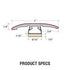Versatrim - Slim Trim 3-en-1 PVC #1469 New Swedish Pine - 1/4" (6.4 mm) x 2" x 94"