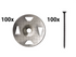 Schluter KERDI-BOARD-ZS/-ZT Screws and Washers - 1-5/8" Galvanized Steel (Pack of 100) ||KBZS35GT32Z100
