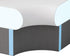 Wedi - Banc de douche en angle Sanoasa Comoda 90° rond 19-11/16" x 25-5/8" x 24-7/16"