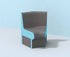 Wedi - Banc de douche en angle Sanoasa Comoda rond 135° 23-5/8" x 25-63/64" x 24-13/32"